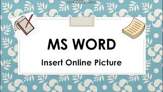 how to insert picture from internet| MS Word