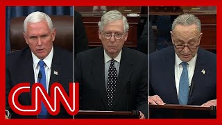 Pence, McConnell and Schumer address Senate floor as Electoral College certification resumes
