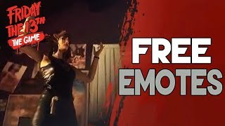 NEW FREE EMOTES In Friday The 13th: The Game!