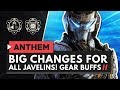 ANTHEM | Big Changes for All Javelins! Buffs to Gears & Components!