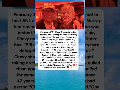 The SNL Fight That Broke Bill Murray and Chevy Chase’s Friendship for 50 Years #shortvideo