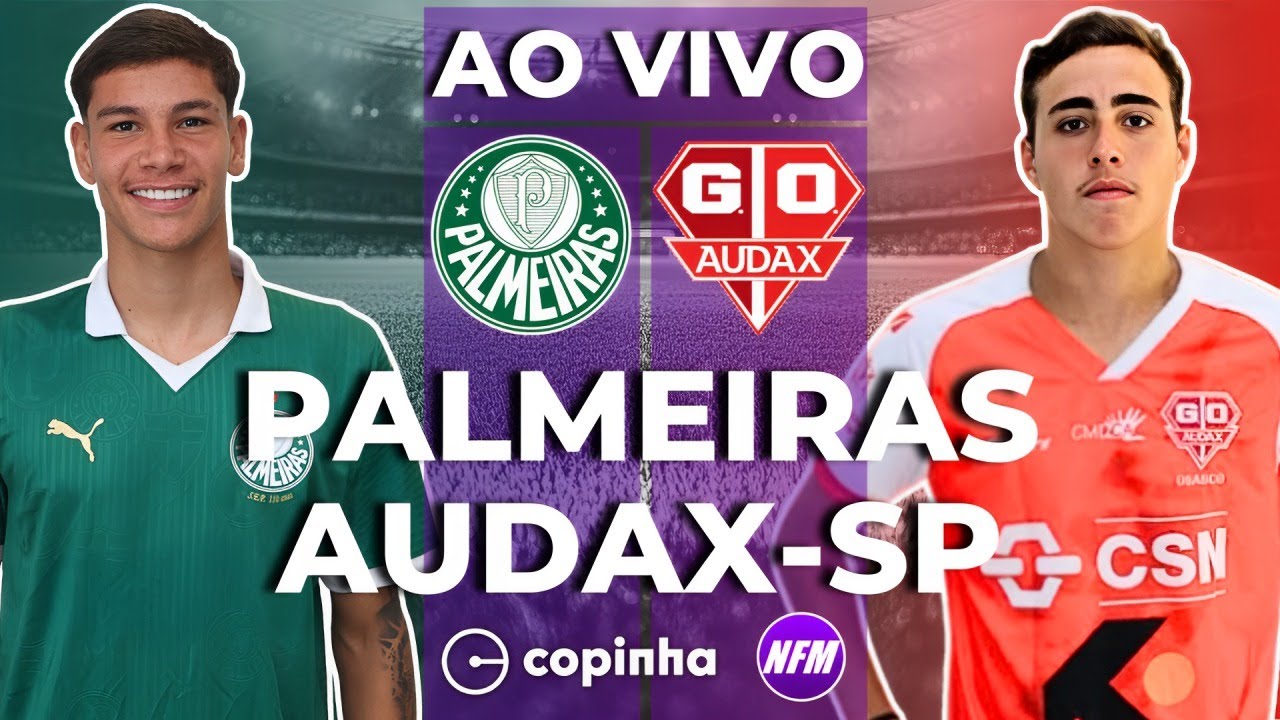 PALMEIRAS X AUDAX AO VIVO | COPINHA AO VIVO COM IMAGENS DO ESTÚDIO | PALMEIRAS SUB-20