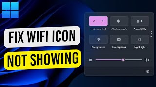 How To Fix WIFI Icon Not Showing Windows 11