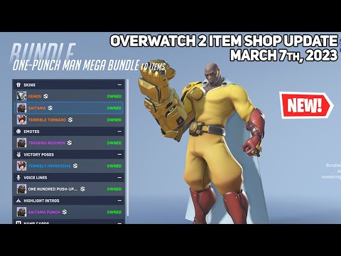 *NEW* ONE PUNCH MAN COLLABORATION + OWL REDESIGNS! Overwatch 2 Item Shop Update [March 7th, 2023]