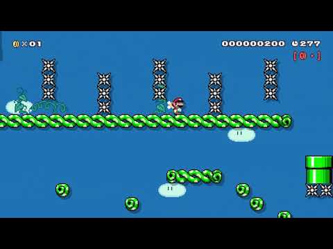 through the icy parkour and sky by boymeboy11 🍄 Super Mario Maker 2 ✹Switch✹ #bbb