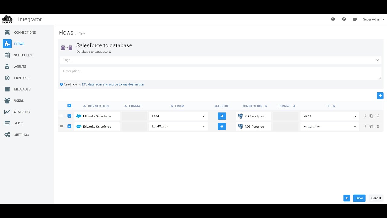 ETL data from SaaS app into database