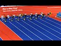 Men's 60m Final.  Štark Arena, Belgrade, Serbia.  PM Session, Day 2 of 3, March 19, 2022