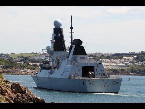HMS DEFENDER D36 LEAVES DEVONPORT NAVAL BASE AT ARTILLERY TOWER - 20th July 2020