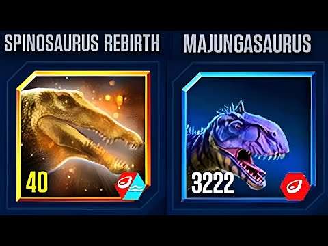 MAJUNGASAURUS VS SPINOSAURUS REBIRTH | JURASSIC WORLD THE GAME