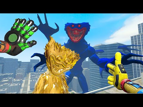 ALL GOLDEN HUGGY WUGGY FROM POPPY PLAYTIME STARTS LOOKING FOR FOOD IN THE CITY | GARRY'S MOD