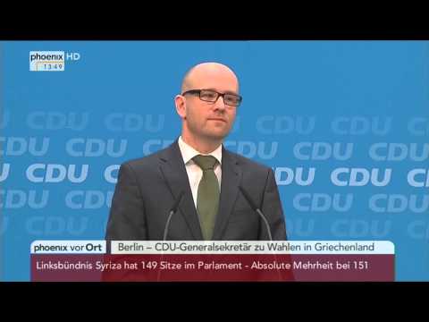 Aus den Parteien: CDU-Generalsekretär Peter Tauber am 26.01.2015