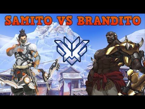 SAMITO VS BRANDITO! Pushing Top 10 NA! Overwatch Top 500 Hanzo