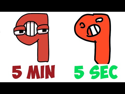 Number Lore But I Draw It in 5 seconds! ( 1-9 )