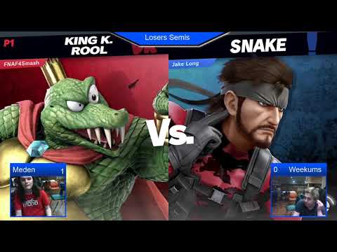 OcoSmash 8 Ultimate Singles:  Meden (King K. Rool)  vs. Weekums (Snake) - Losers Semis