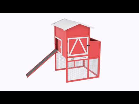 Precision Pet Red Barn Chicken Coop For Raising Backyard Chickens