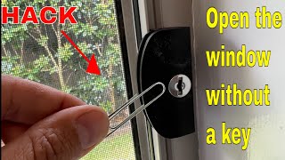 How to Open a LOCKED Window with a Paper Clip