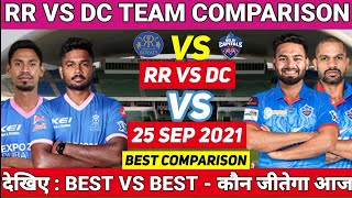 IPL2021 : Rajasthan royals vs delhi capitals teams compresion 2021 | rr vs dc best compresion