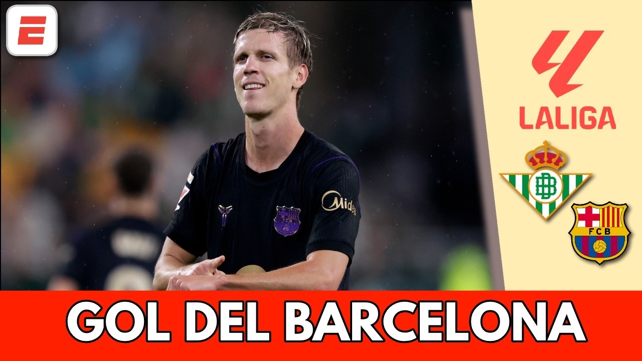 DANI OLMO define con CLASE tras asistencia de CUBARSÍ para el 5-2 del BARCELONA vs BETIS | La Liga