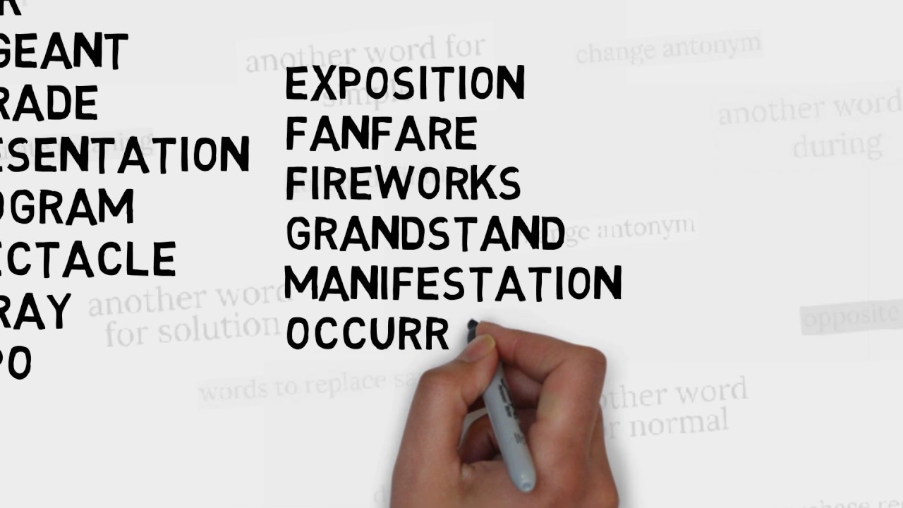 What is another word for showing something? Life Set Go