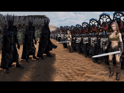 Dark Lord Sauron & Dark Army vs Army of Light | Ultimate Epic Battle Simulator 2 | UEBS 2