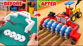 How to make a Powerful Rotary Harrow 🚜 | DIY Mini HP Tractor