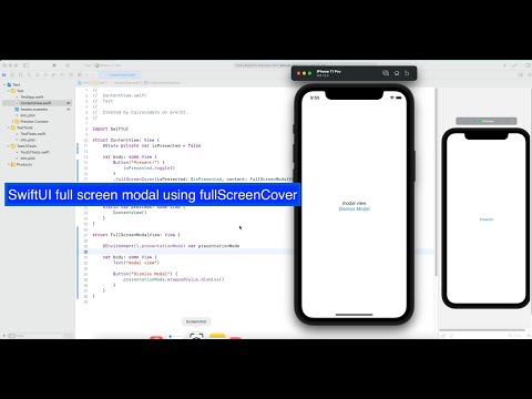 SwiftUI full screen modal using fullScreenCover