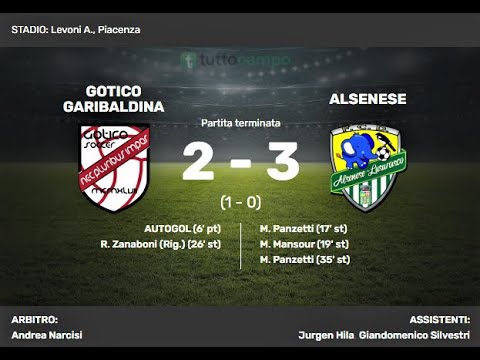 Gotico Garibaldina vs Alsenese 2 - 3
