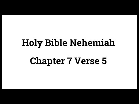 Holy Bible Nehemiah 7:5