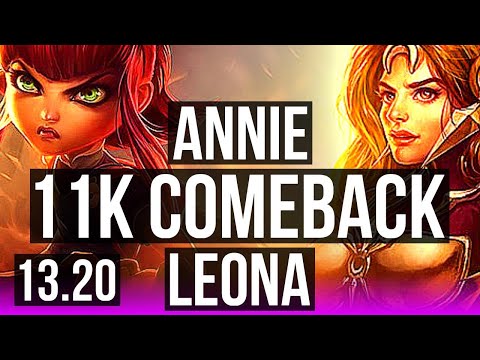 ANNIE & Jinx vs LEONA & Ezreal (SUP) | Comeback, 1.6M mastery | KR Diamond | 13.20