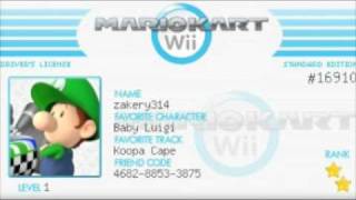 My Mario Kart Wii License