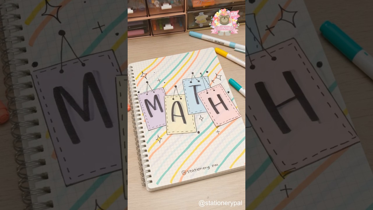 ✨Maths cover page ideas! #shorts