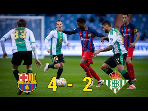 Real Betis vs FC Barcelona (2-4) Spanish Super Cup Semi Final 2023 FULL Match
