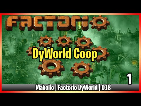 ⚙️Factorio 0.18 DyWorld mod✅🏭➡️Coop with Goldman x01