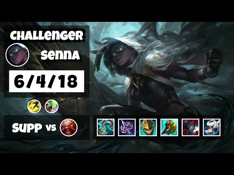 Senna vs Gragas KOREAN Challenger SUPPORT (6/4/18) - v11.14