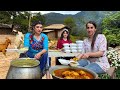 IRAN Village Life Cooking Bean Pilaf With Chicken For The 50 People Of Village