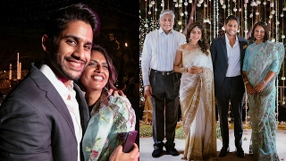 Chaitu Mother and Her Husband at Naga Chaitanya Samantha Engagement