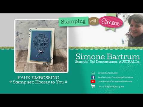 Faux Embossing Technique with White Craft Ink and the Stamparatus