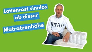 Lattenrost: Bis zu welcher Matratzenhöhe sinnvoll