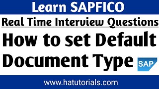 How to Set Default Document Type in SAPFICO | SAPFICO Default Document Type