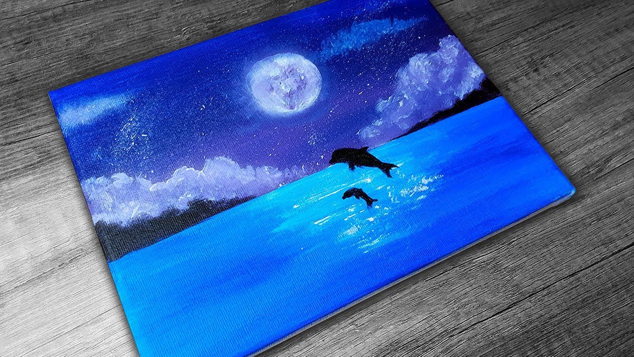 Cómo Pintar un Paisaje de Mar / Técnicas de Pintura Acrílica Fácil