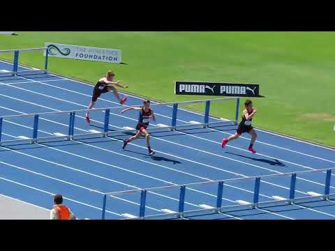 90m Hurdles U13 Men Final, Australian Junior Championships, QSAC 14 April 2023