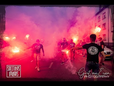 Eurotour Willem II fans in Differdange Luxemburg