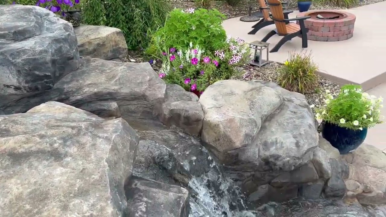 Faux Stone Pool Waterfall - Blue Fox Surfaces