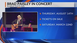 Illinois State Fair adds Brad Paisley to 2025 Grandstand lineup