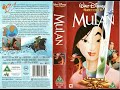 Original VHS Opening And Closing To Mulan UK VHS Tape