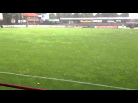 Hagel-Gewitter beim SC Verl