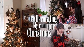 Decorating My Room For Christmas 2021! Gold and Vintage | Carolina Pinglo