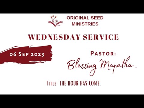 2023-0906PM - The Hour Has Come!