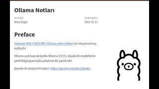 Kendi bilgisayarınızda büyük dil modelleri (LLM) ile çalışma Ollama CL