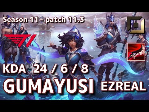 【韓国サーバー/C1】T1 Gumayusi エズリアル(Ezreal) VS ザヤ(Xayah) BOT - Patch11.3 KR Ranked【LoL】